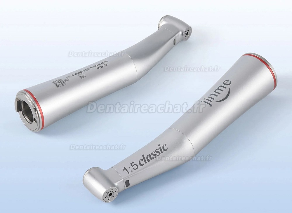 Contre angle bague rouge dentaire Jinme W15LW à fibre optique